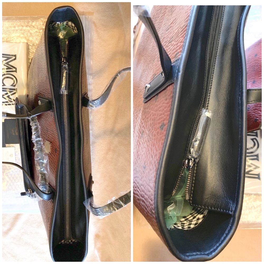 H/P 1/3💖💯MCM LARGE Top Metallic Scooter Shopper - Picture 8 of 8